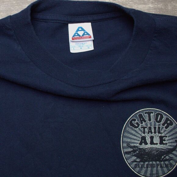 Gator Tail Ale Gaylor Palms Graphic Long Sleeve Cotton Crewneck T Shirt Large - Picture 4 of 5